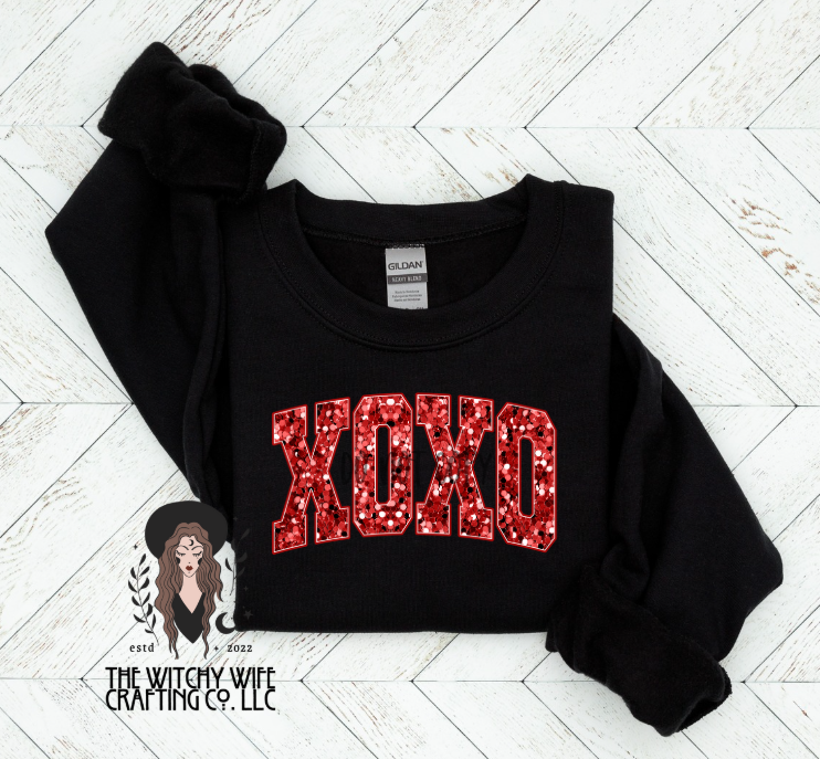 XOXO FAUX GLITTER