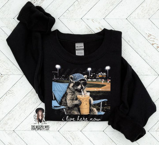 I LIVE HERE NOW - RACCOON BASEBALL
