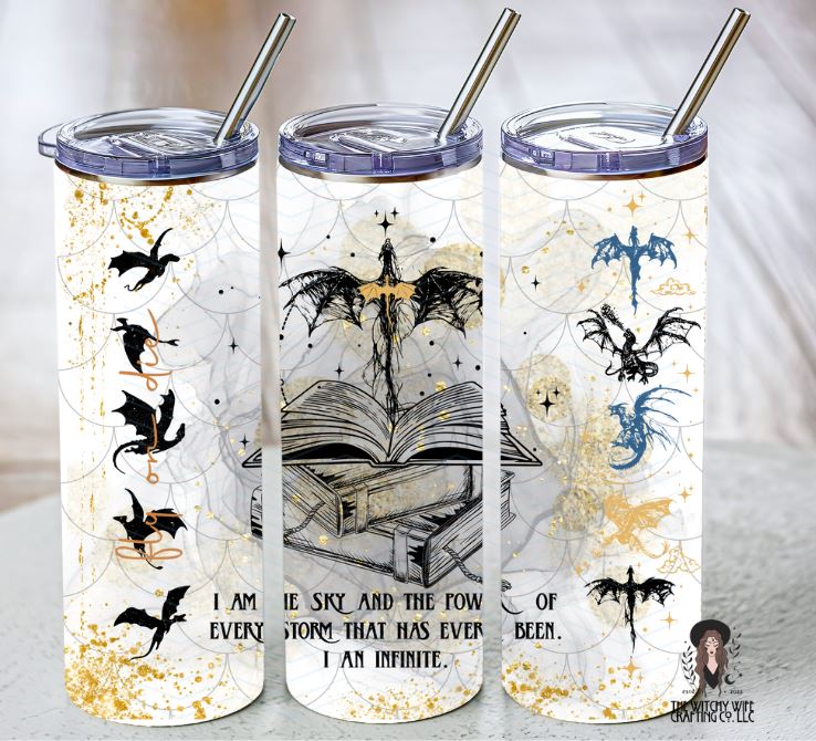 20oz TUMBLER - DRAGON BOOK