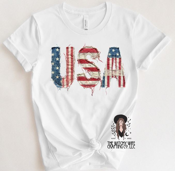 USA FAUX PATCHWORK