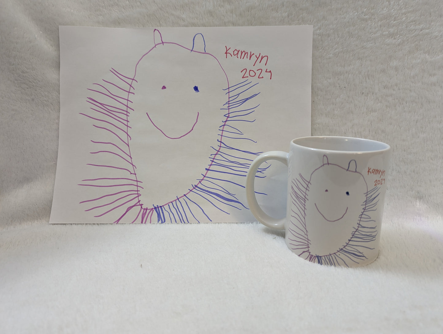 Custom Kid Drawing Coffee Cup