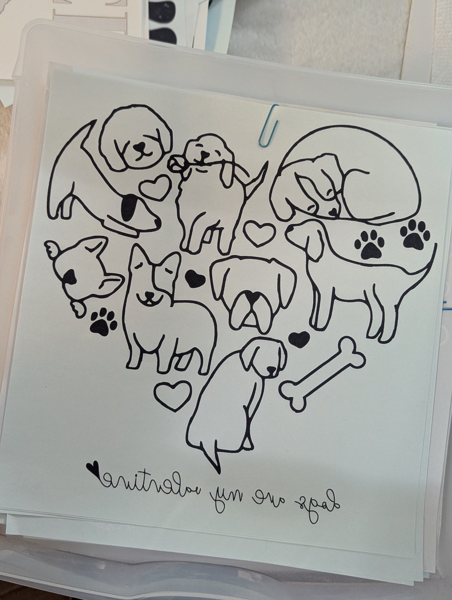 SCREENPRINT - DOG VALENTINE