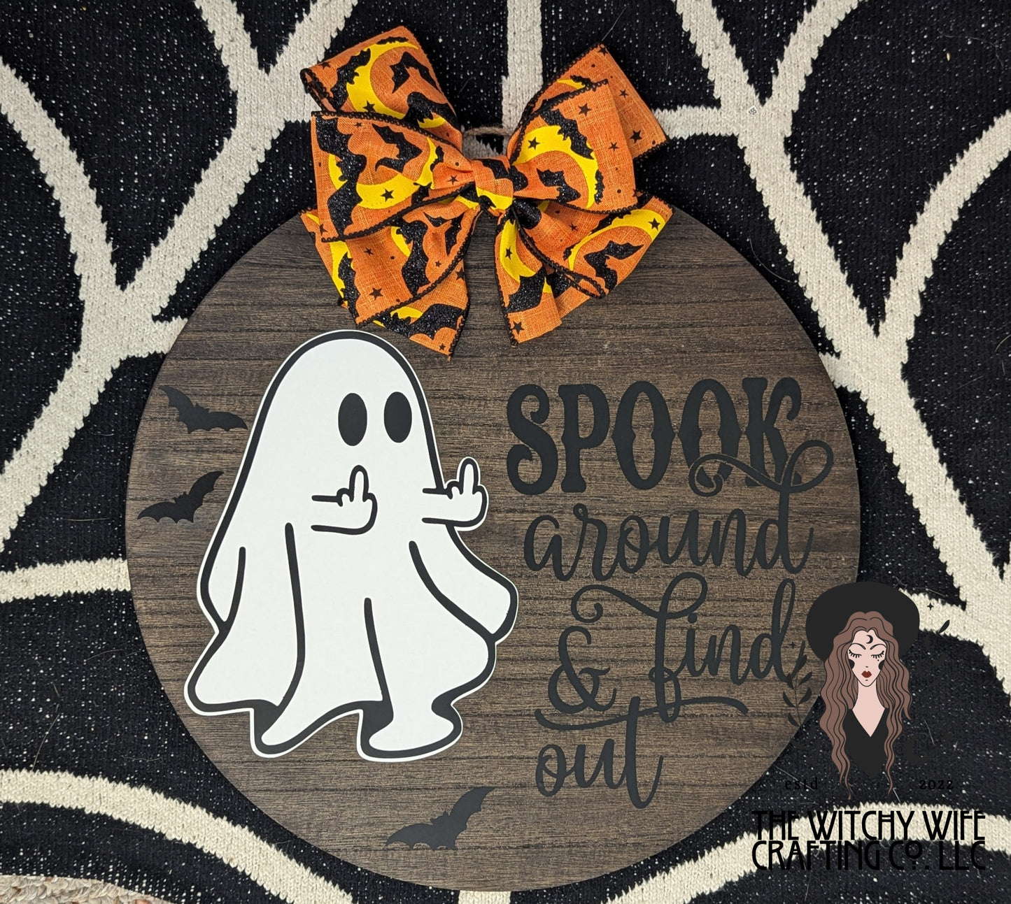 15" Hanging wood door sign