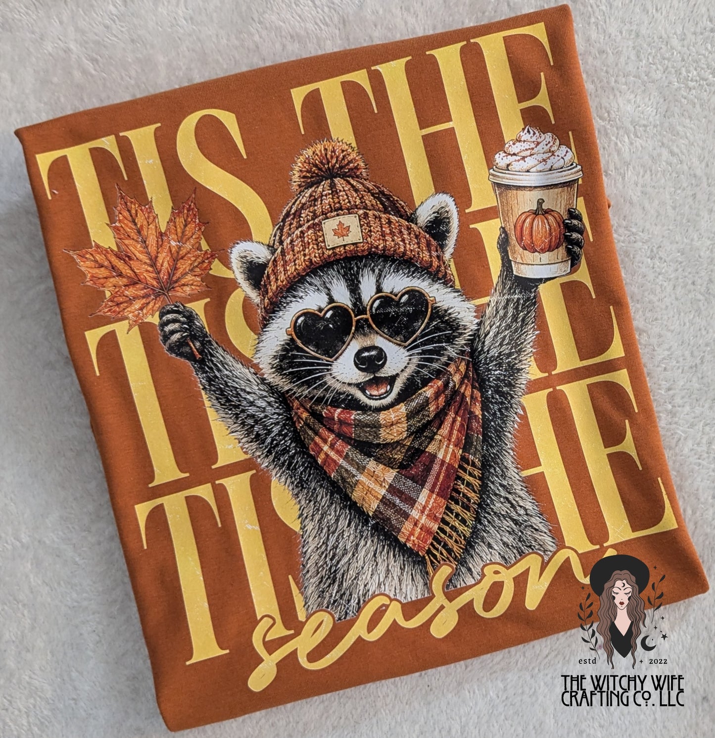 TIS THE SEASON FALL RACCOON