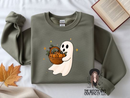 GHOST PICKING PUMPKINS
