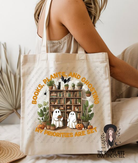 BOOKS PLANTS & GHOSTING - TOTE BAGS