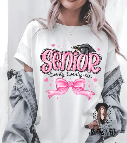 SENIOR 26 PINK WITH BOW