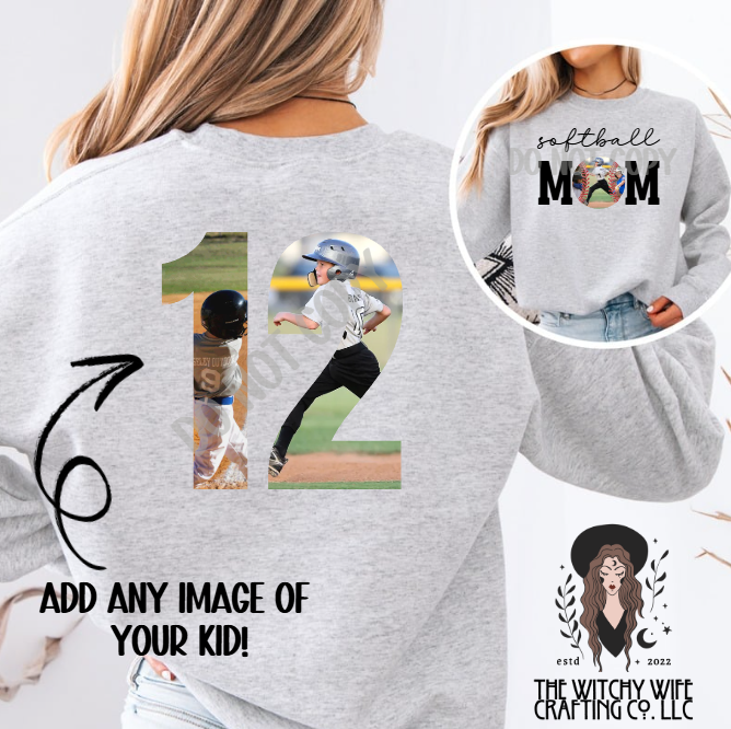SOFTBALL MOM CUSTOM KID PICS