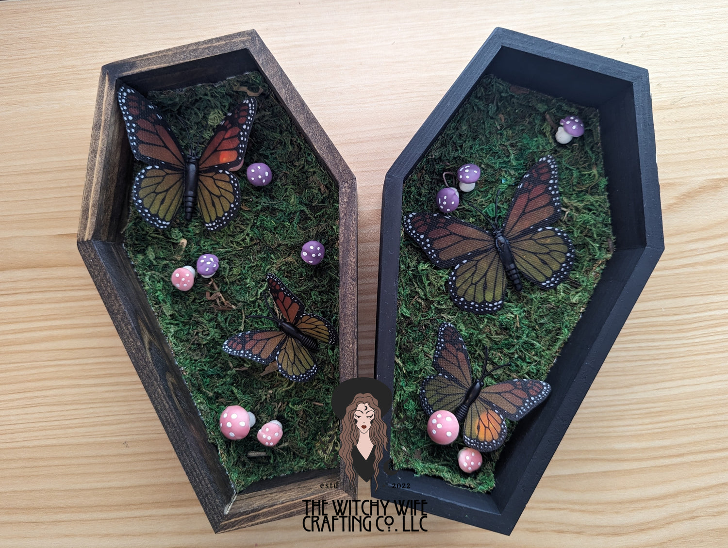 Mini garden coffin boxes