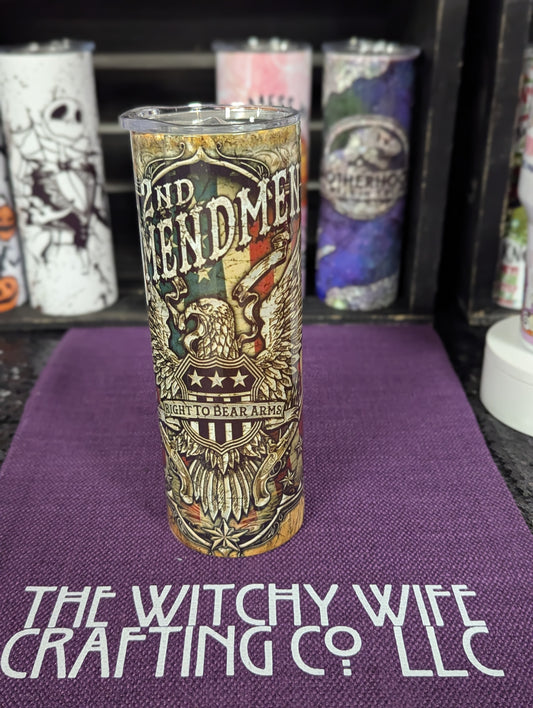 20oz TUMBLER - 2ND AMENDMENT