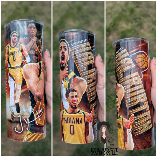20oz TUMBLER - T. HALI INDY BASKETBALL