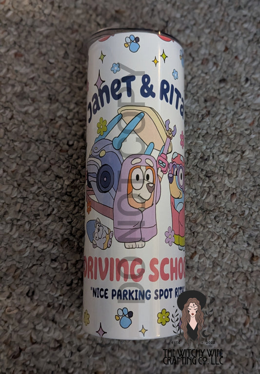 20oz TUMBLER - BLUE DOG DRIVING SCHOOL