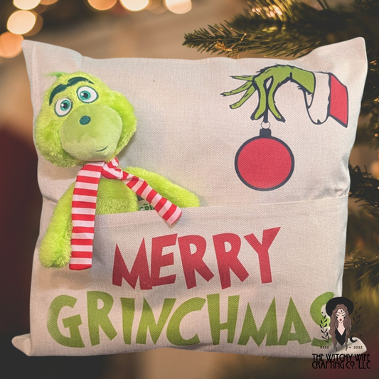 MERRY GRINCHMAS POCKET PILLOW