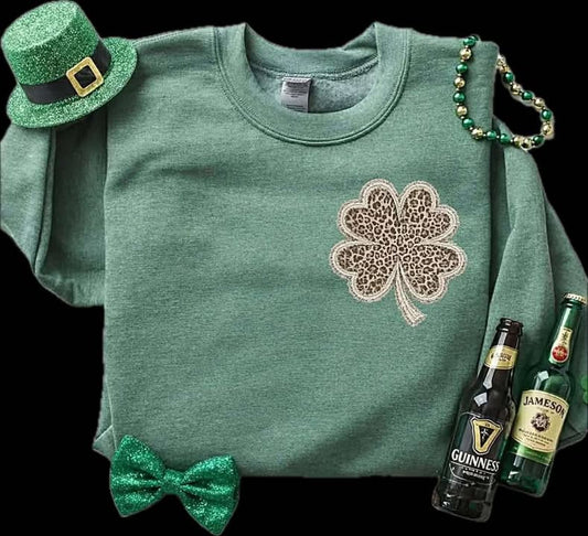 CHEETAH PRINT SHAMROCK POCKET