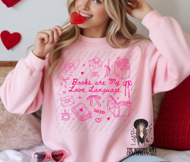 BOOKS ARE MY LOVE LANGUAGE - HOT PINK IMAGE