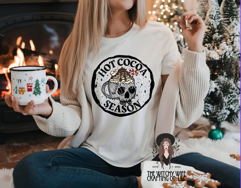 HOT COCOA SEASON SKULL - POCKET/BACK