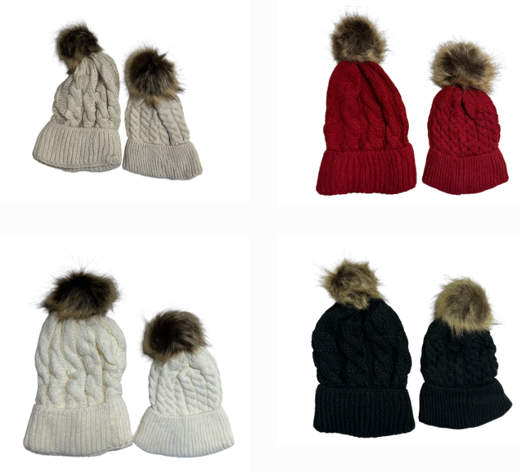 Personalized Pom Pom Beanie Hats