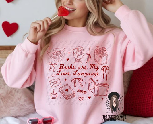BOOKS ARE MY LOVE LANGUAGE - RED IMAGE