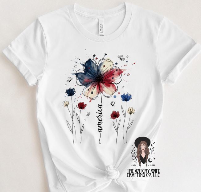 AMERICA WATERCOLOR FLOWER