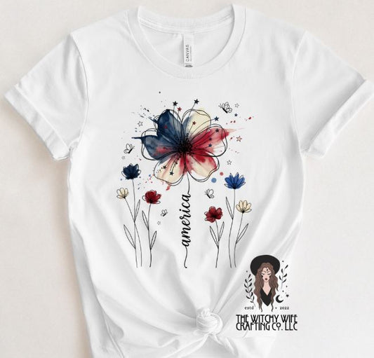 AMERICA WATERCOLOR FLOWER