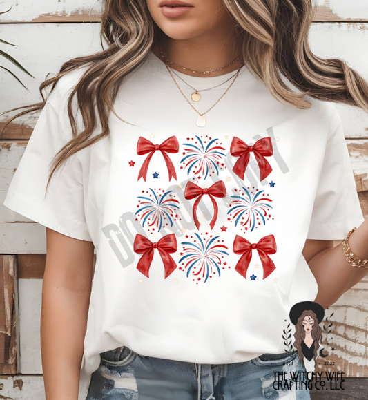 FIREWORKS AND RED BOWS