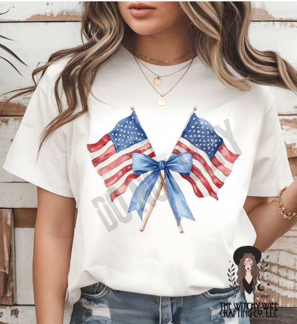 WATERCOLOR AMERICAN FLAGS