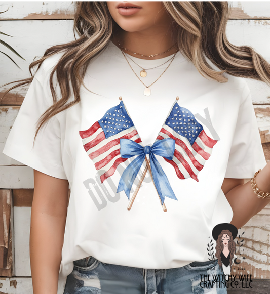 WATERCOLOR AMERICAN FLAGS
