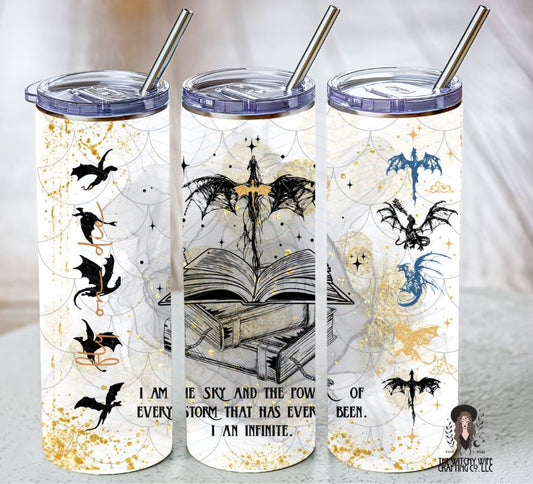 20oz TUMBLER - DRAGON BOOK