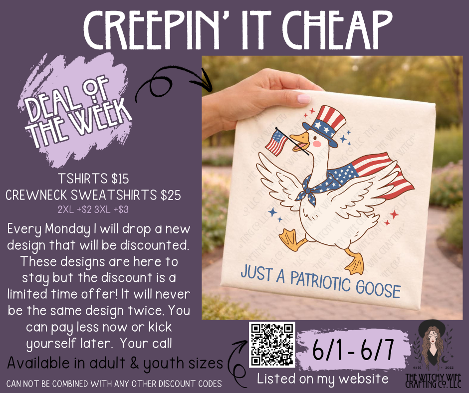 CREEPIN' IT CHEAP T-SHIRT/CREW OF THE WEEK