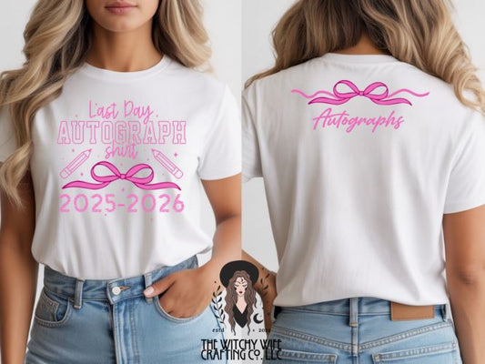 END OF THE YEAR AUTOGRAPH SHIRT PINK 25-26