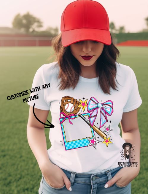 CUSTOM SOFTBALL PICTURE INSERT NEON