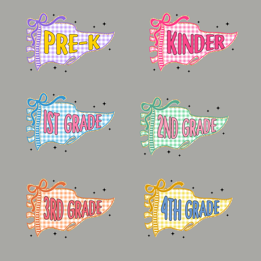 PREPPY PENNANT FLAG GRADES