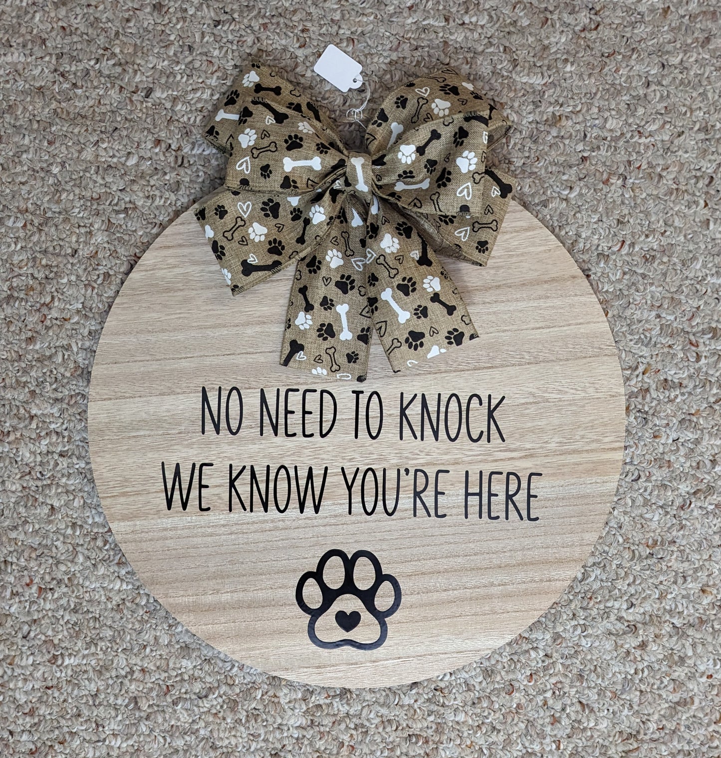 15" Hanging wood door sign