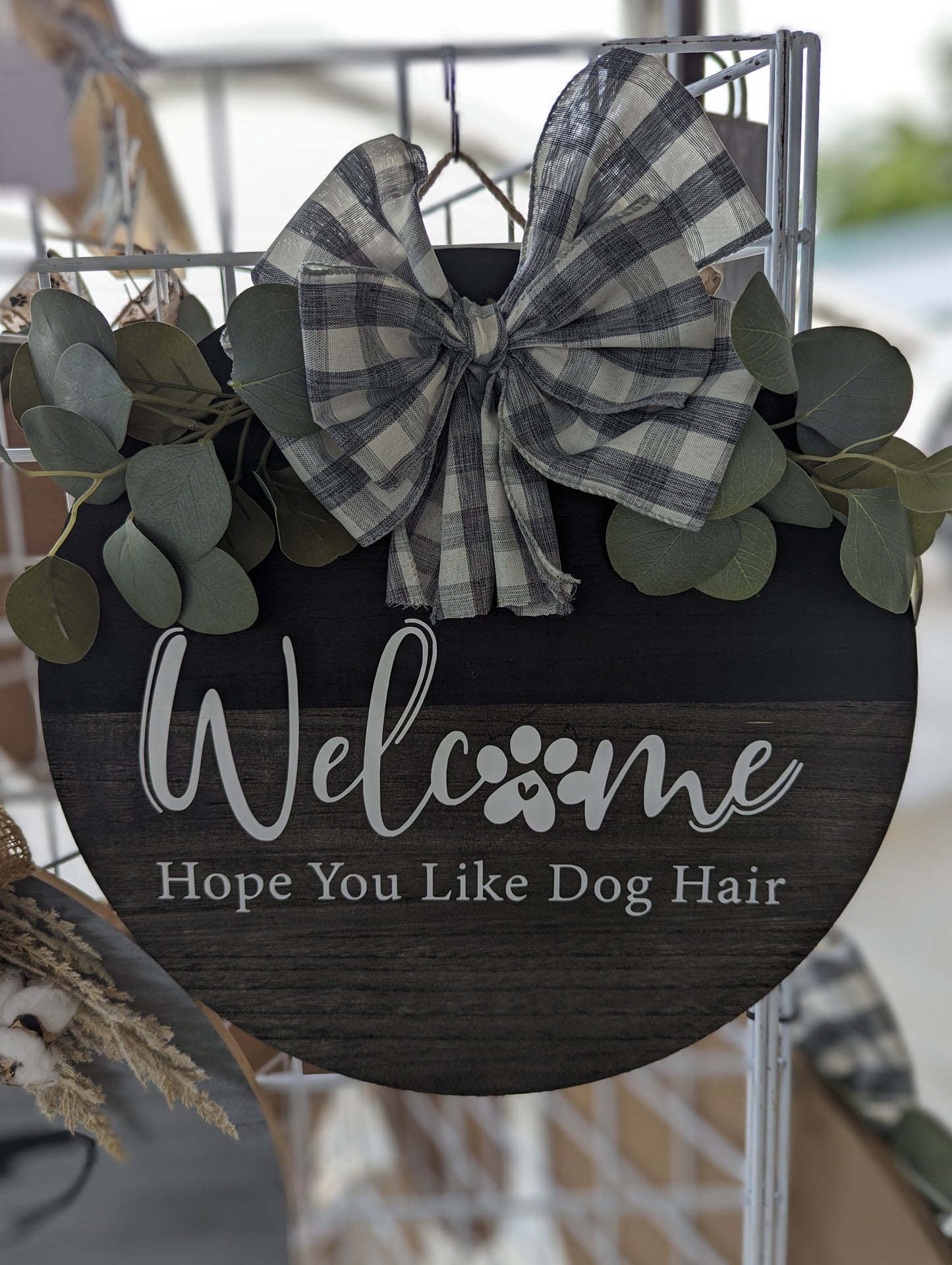 15" Hanging wood door sign