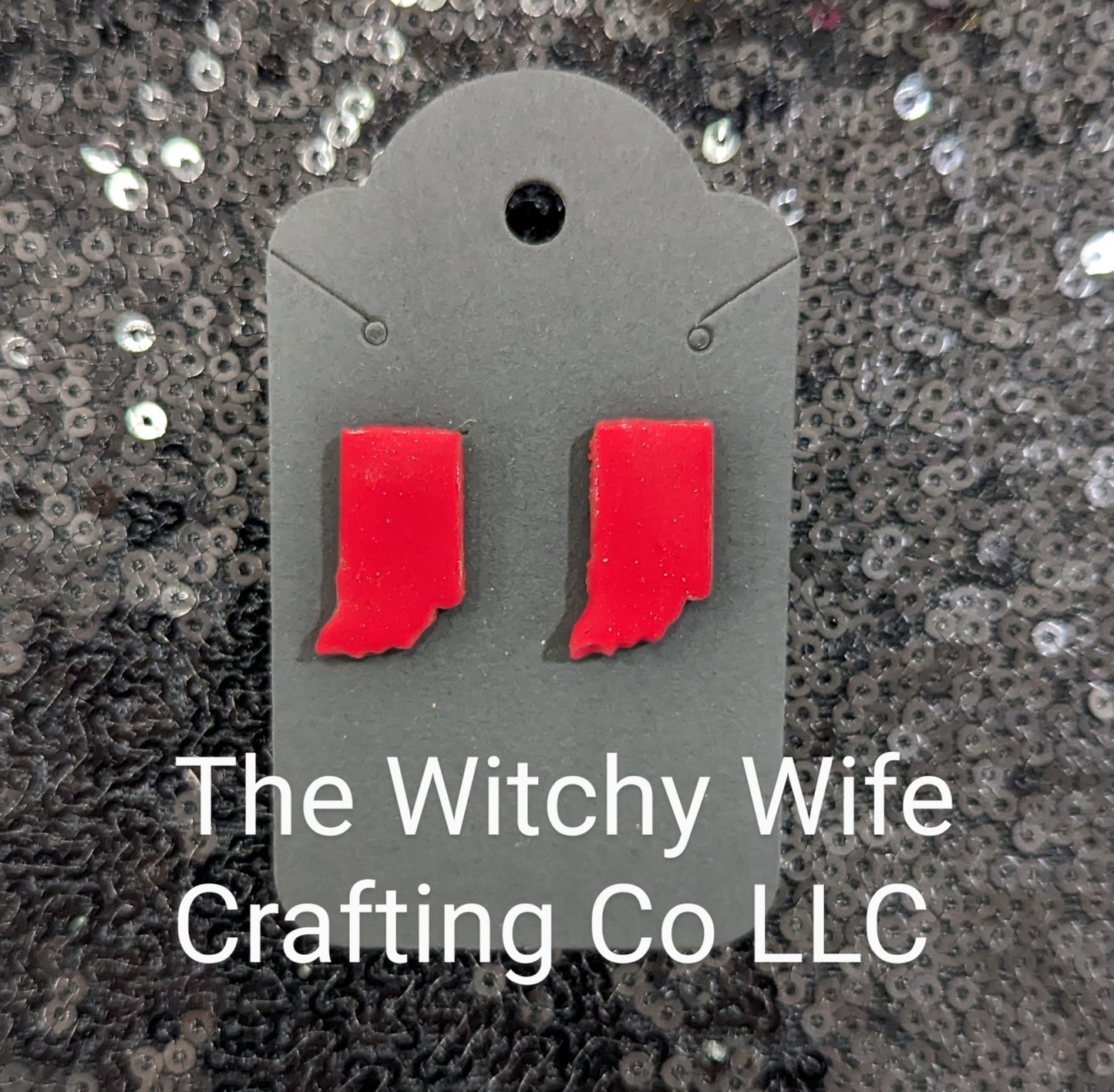 Handmade clay earring - studs