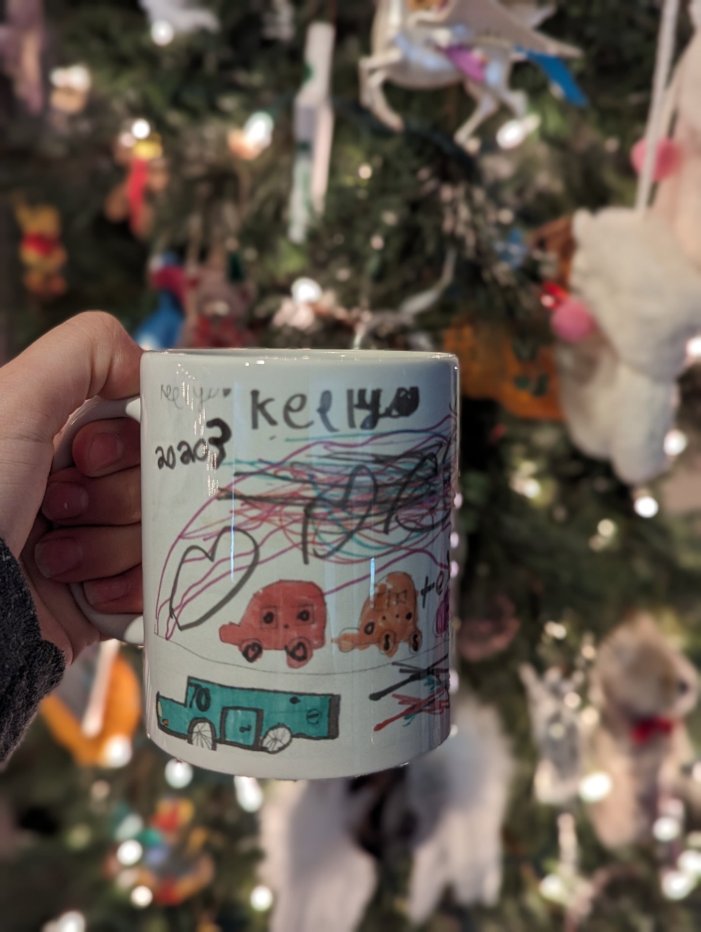 Custom Kid Drawing Coffee Cup