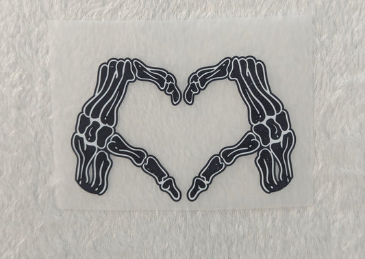 DTF - SKELLY HEART HAND  POCKET