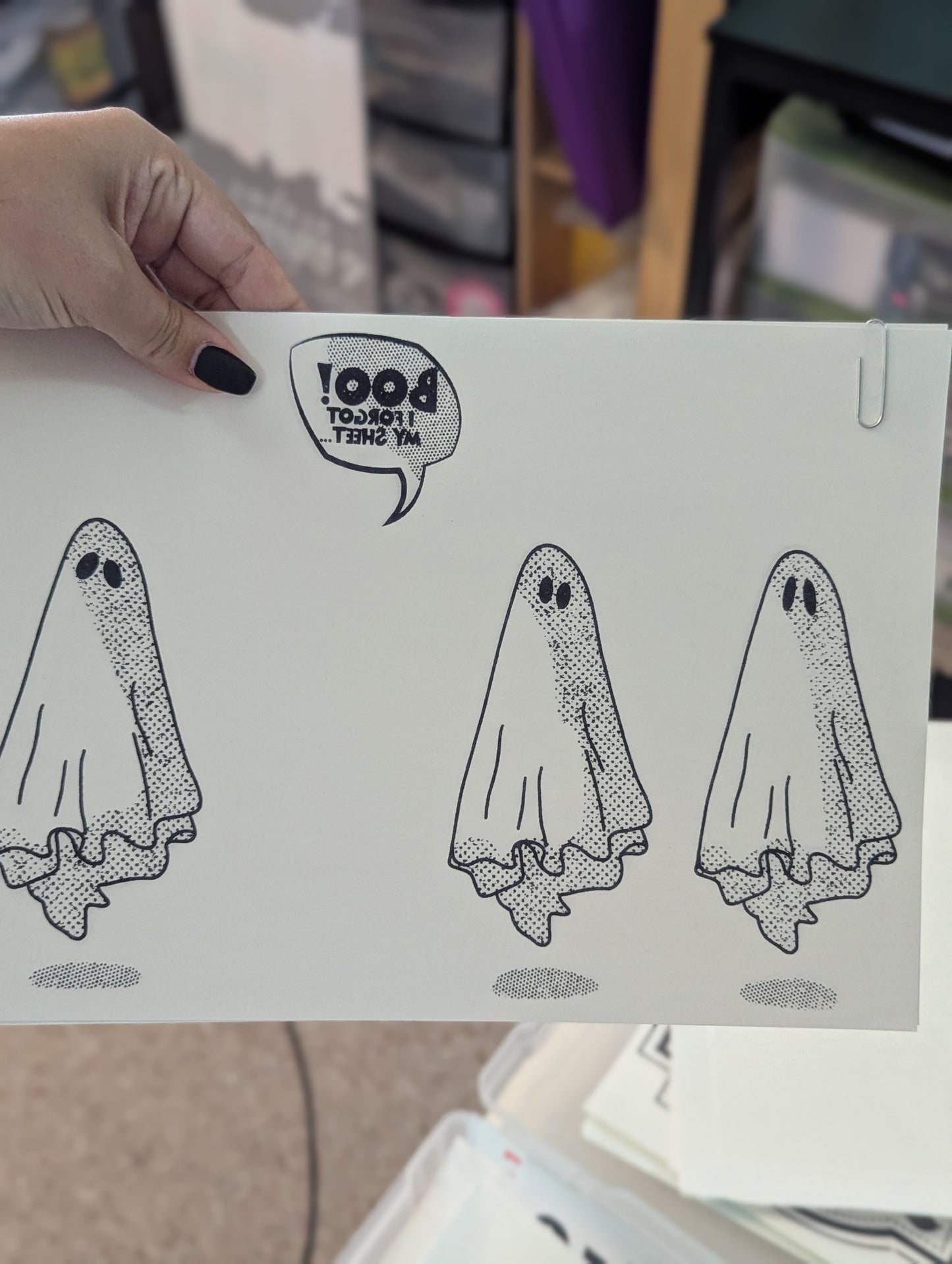 SCREENPRINT - BOO I FORGOT MY SHEET