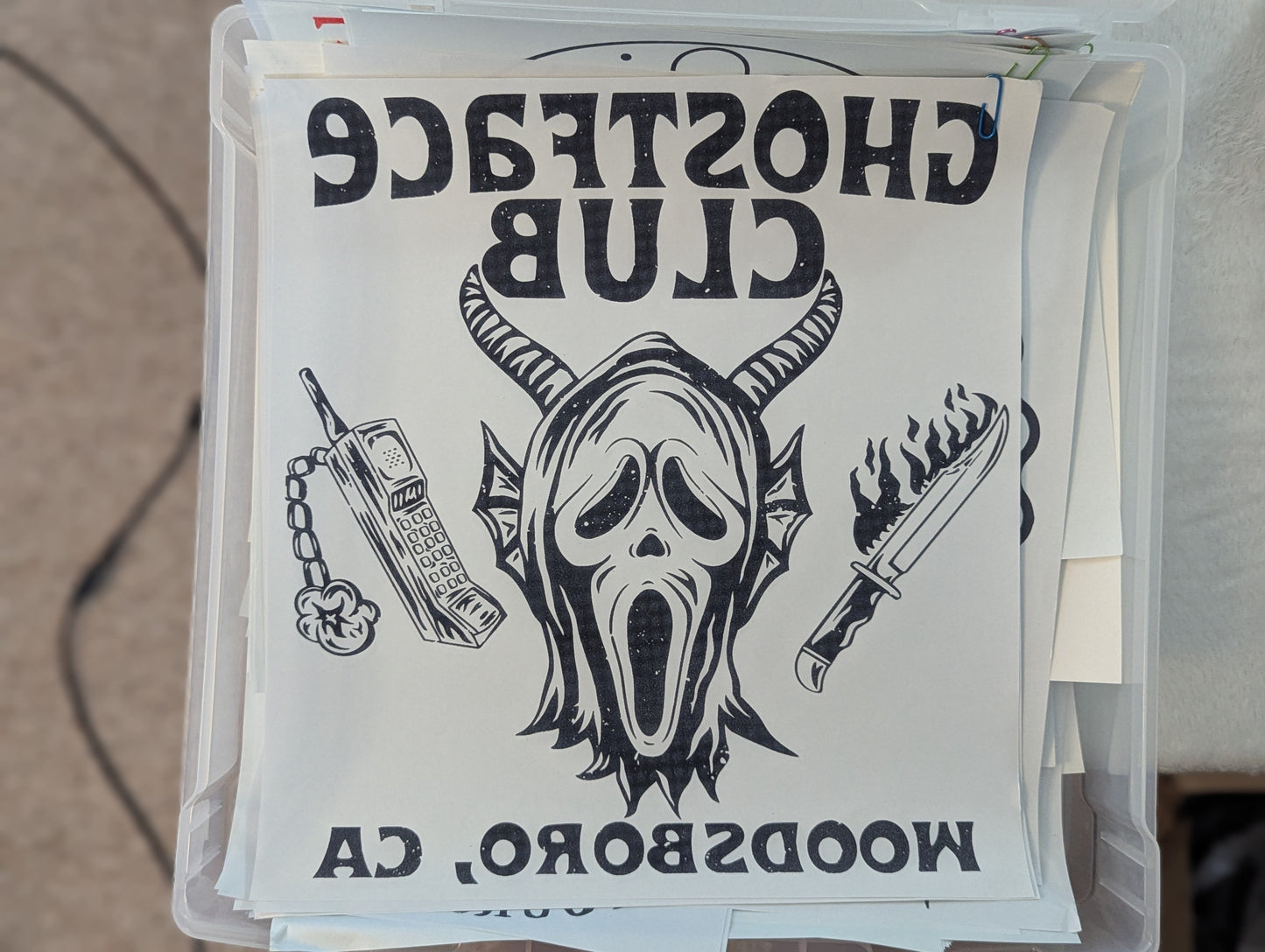 SCREENPRINT - GHOST FACE CLUB