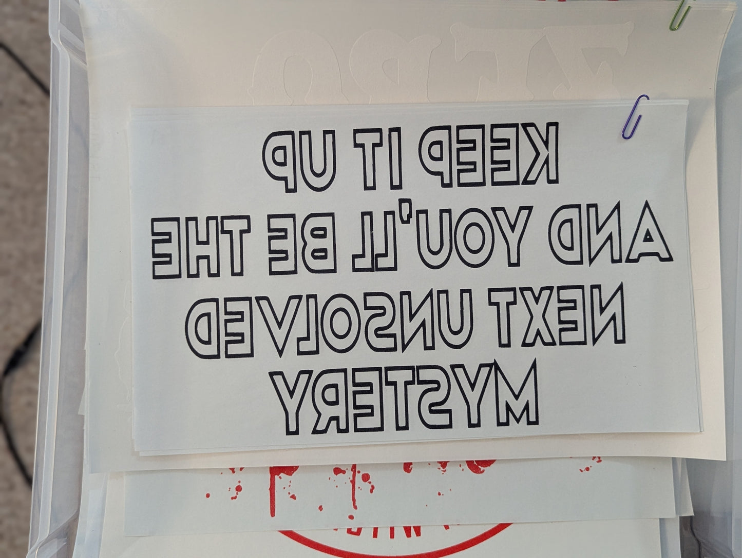 SCREENPRINT - UNSOLVED