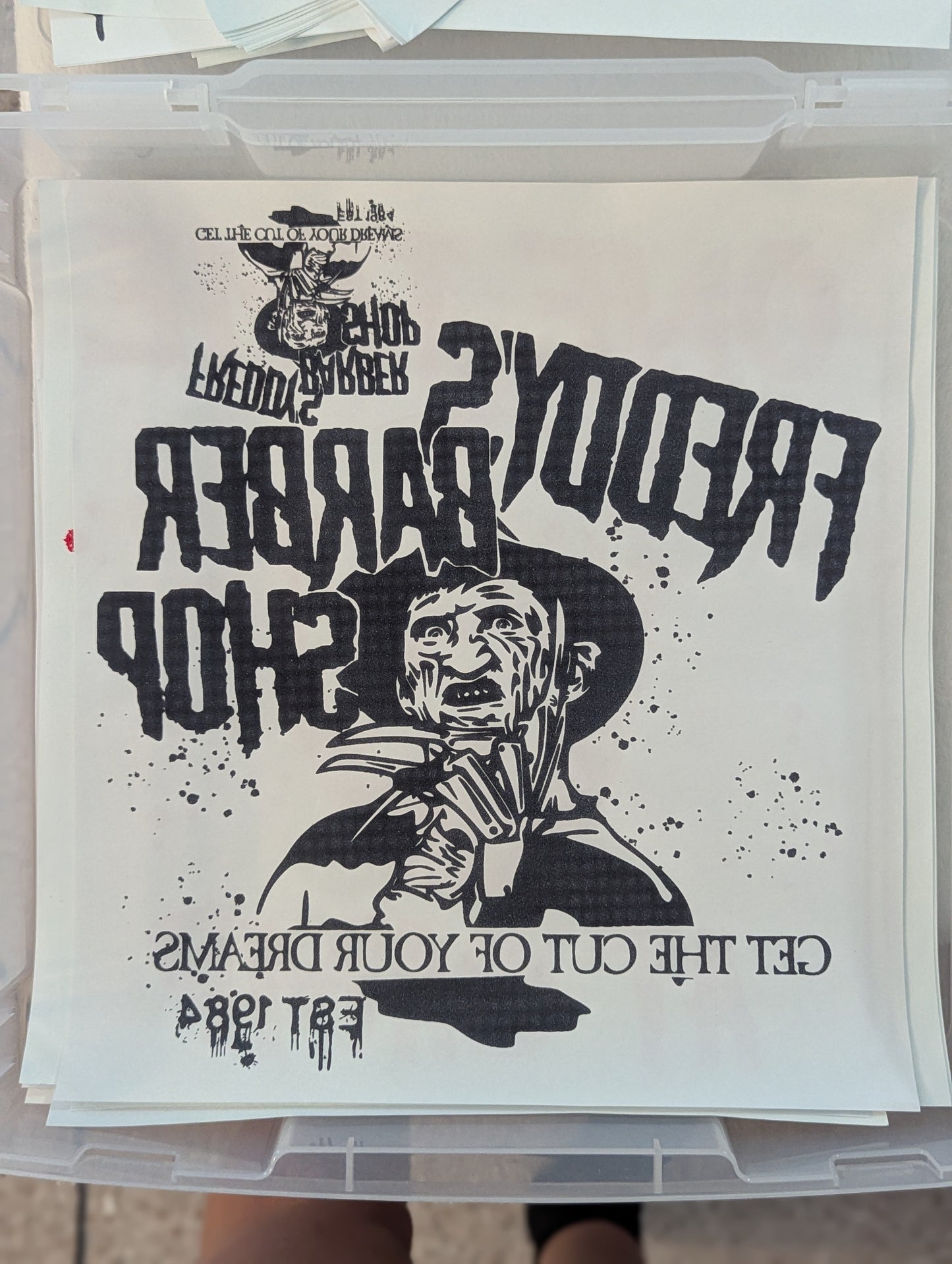 SCREENPRINT -  FREDDY'S BARBER SHOP W/ POCKET