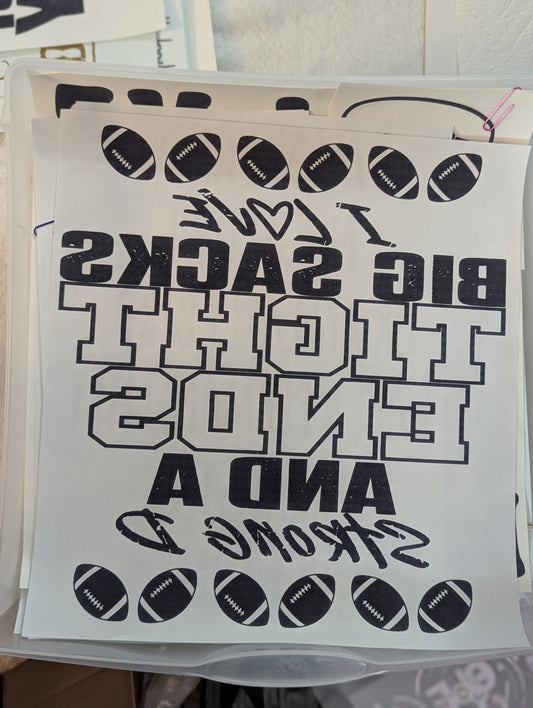SCREENPRINT - I LOVE BIF SACKS