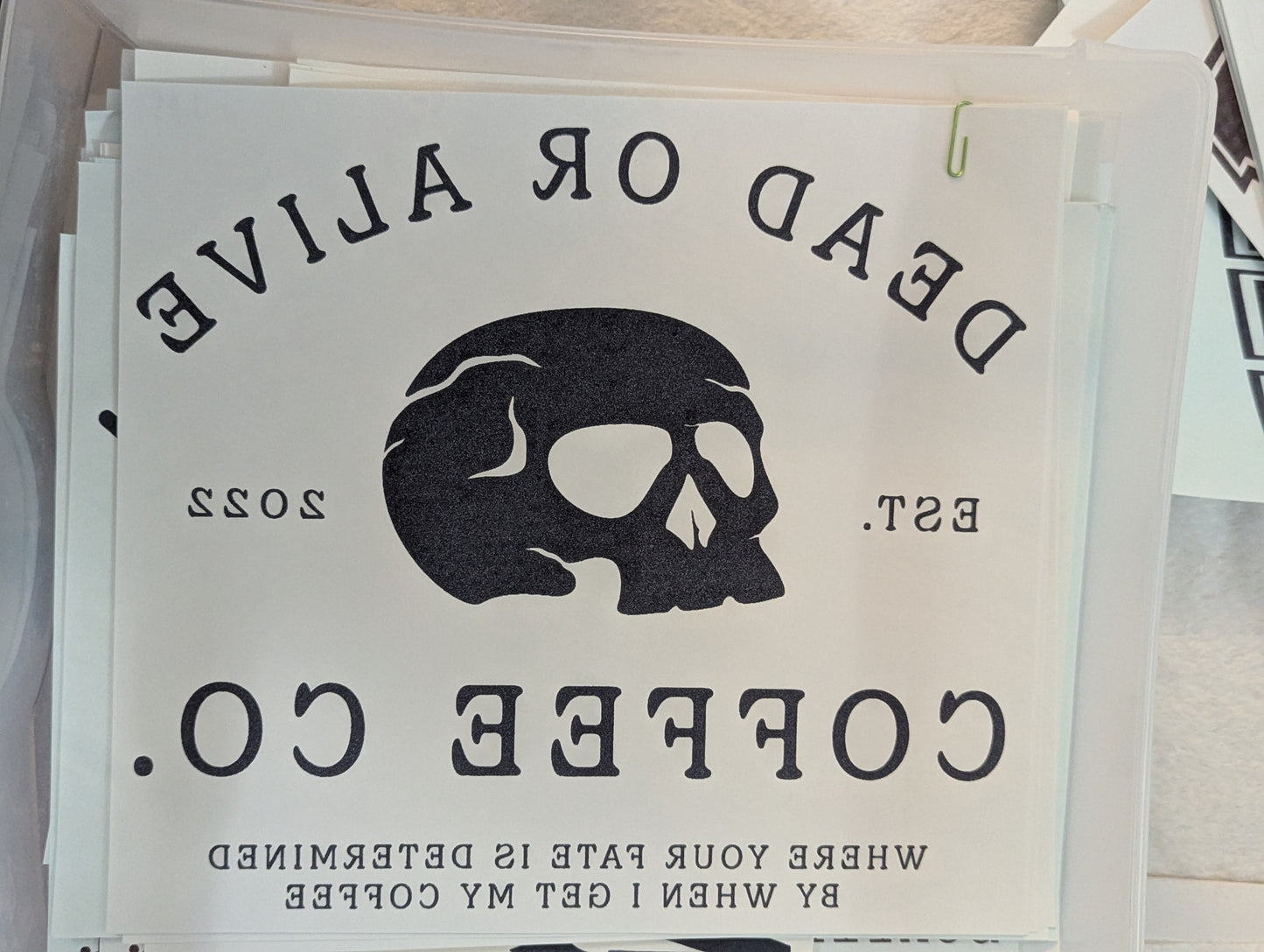 SCREENPRINT - DEAD OR ALIVE COFFEE CO