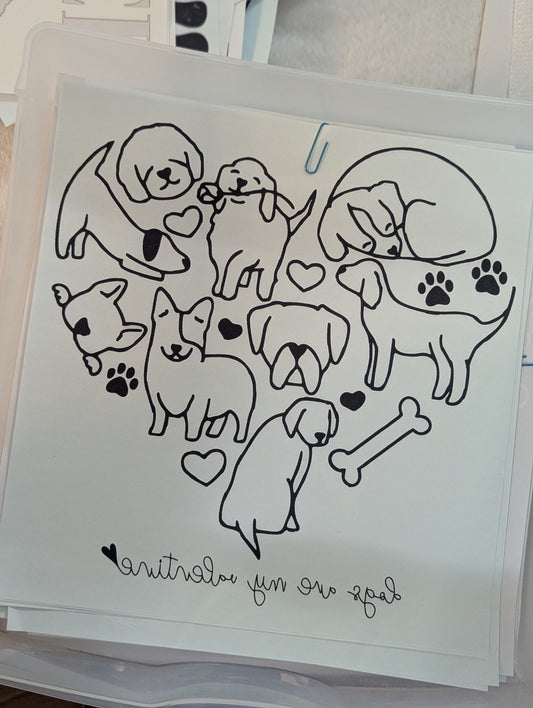 SCREENPRINT -  DOG VALENTINE
