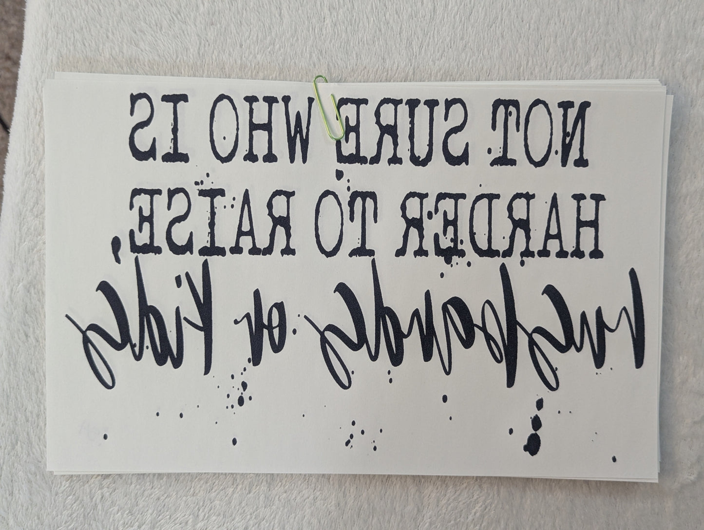 SCREENPRINT - IDK WHO IS HARDER TO RAISE