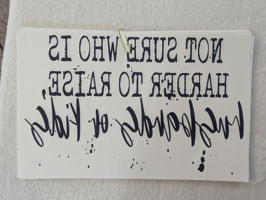 SCREENPRINT - IDK WHO IS HARDER TO RAISE