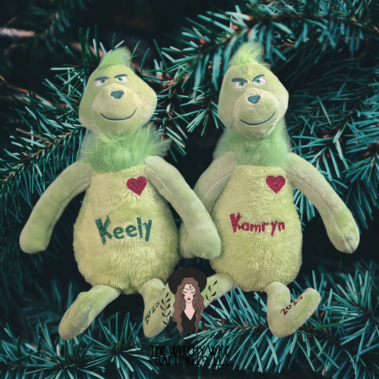PERSONALIZED GRINCH WITH HEART