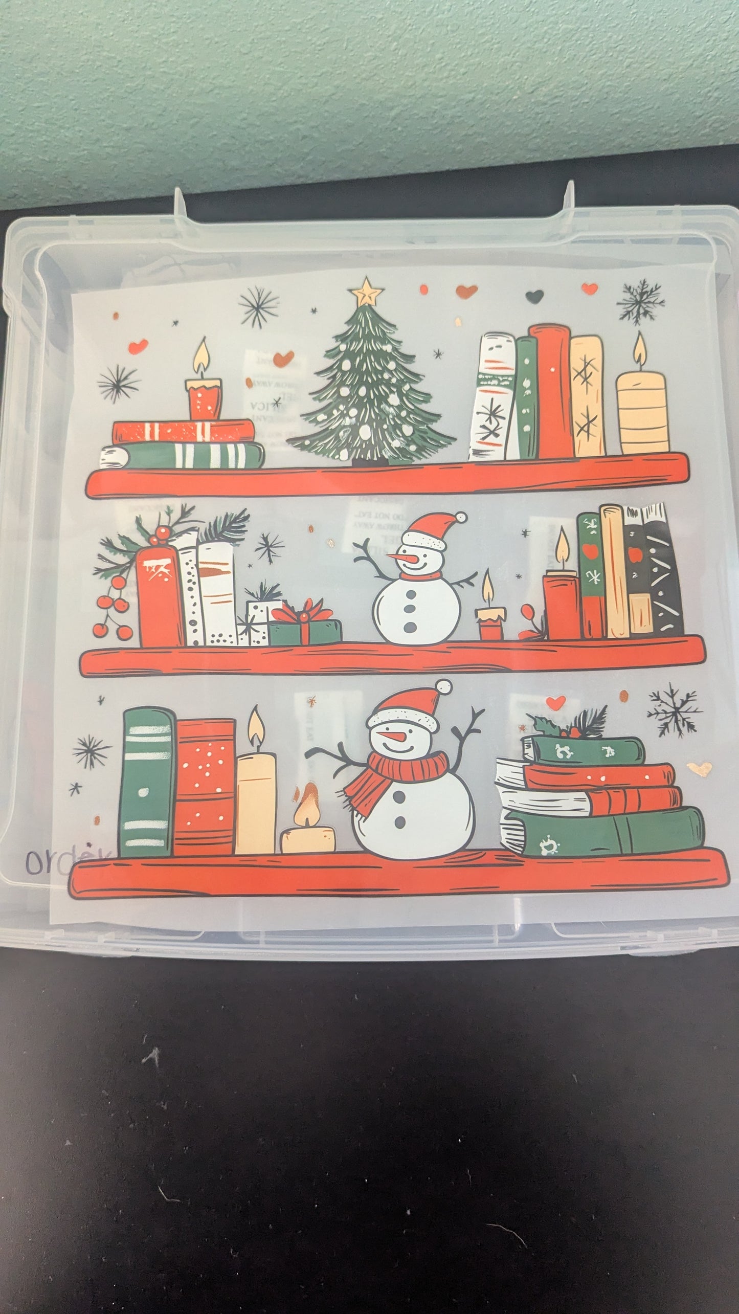 FULL COLOR SCREEN  - XMAS BOOK SHELF