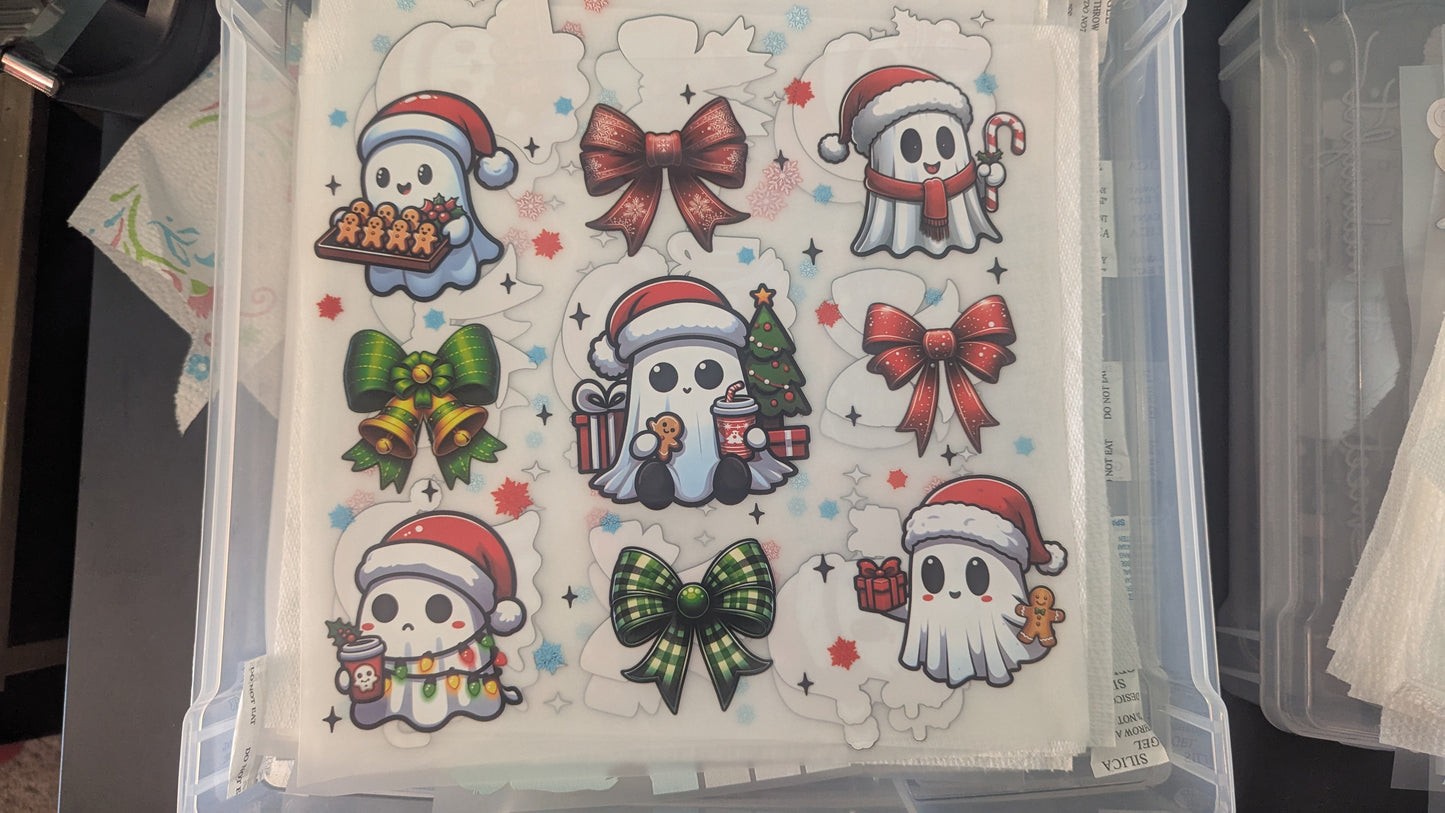 FULL COLOR SCREEN  - XMAS  FESTIVE GHOSTS