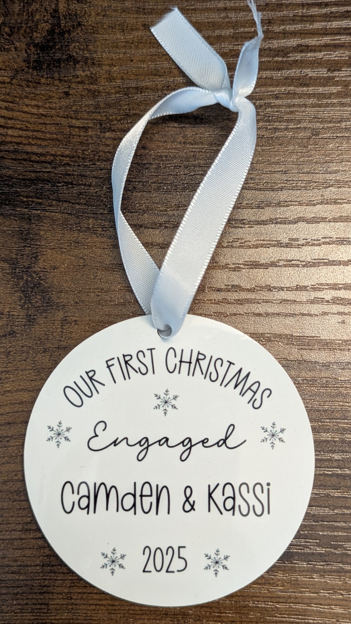 FIRST CHRISTMAS ENGAGED ORNAMENT